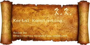 Kertai Konstantina névjegykártya